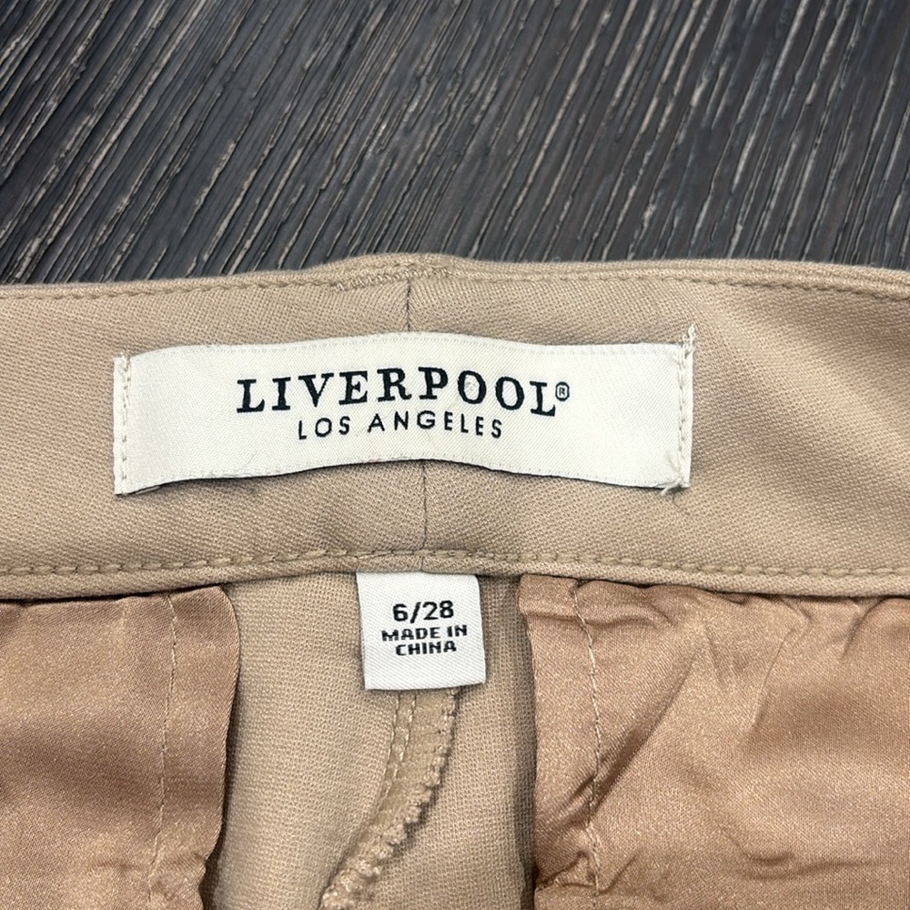 Liverpool Tan Kelsey Cropped Trousers - Picture 2 of 3